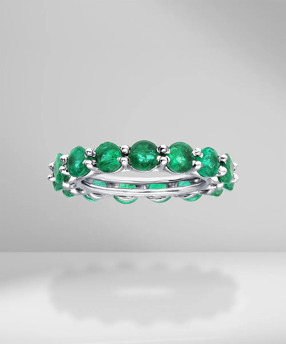 0.30ct Round Emerald Eternity Band