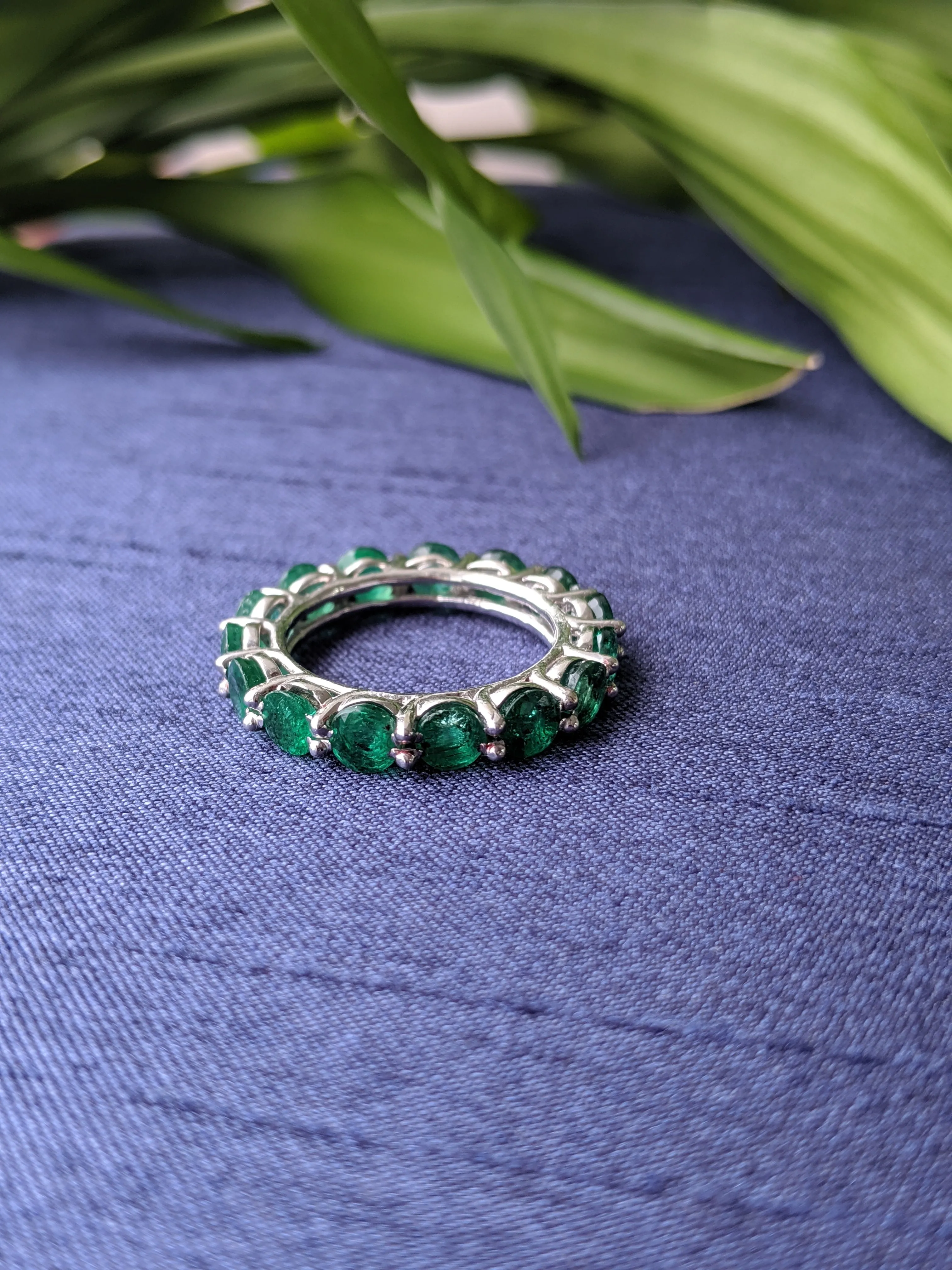 0.30ct Round Emerald Eternity Band