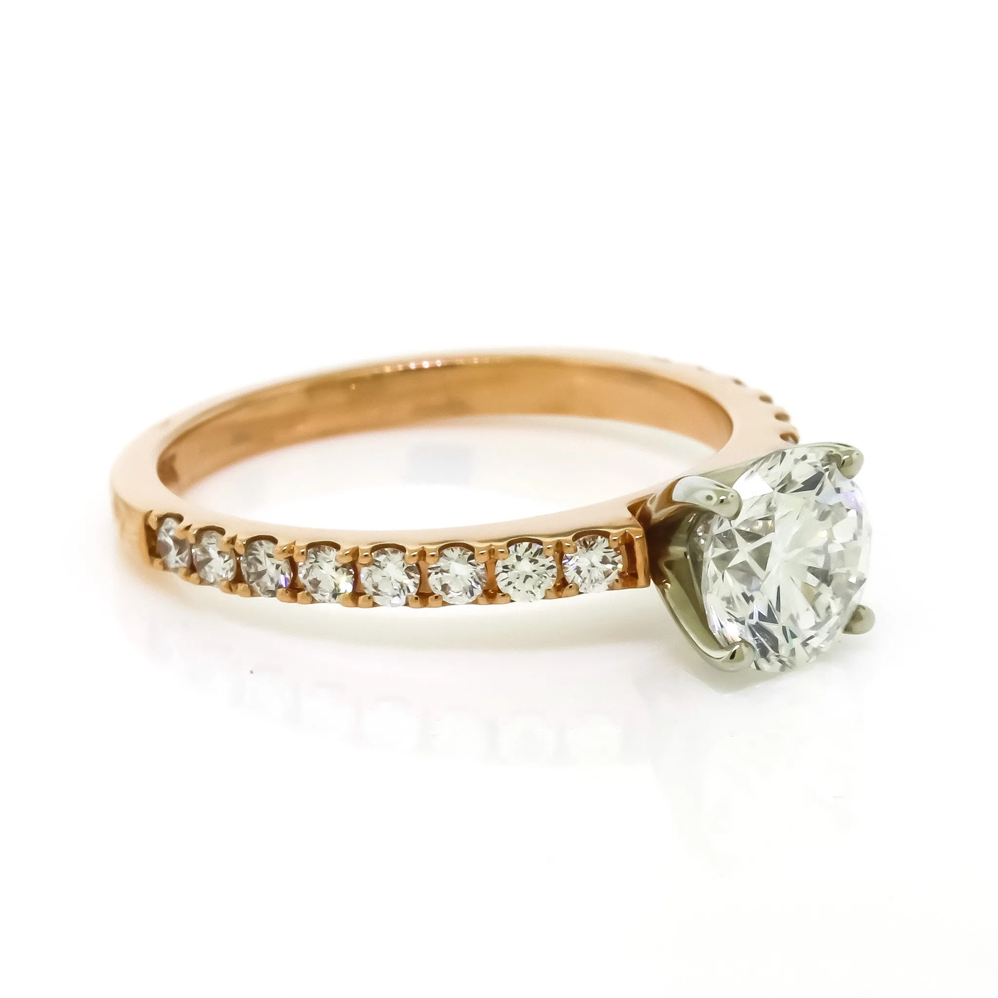 1.32 Cttw. Rose Gold Engagement Ring