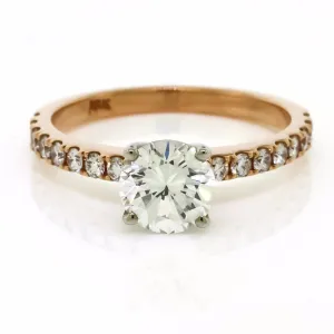 1.32 Cttw. Rose Gold Engagement Ring