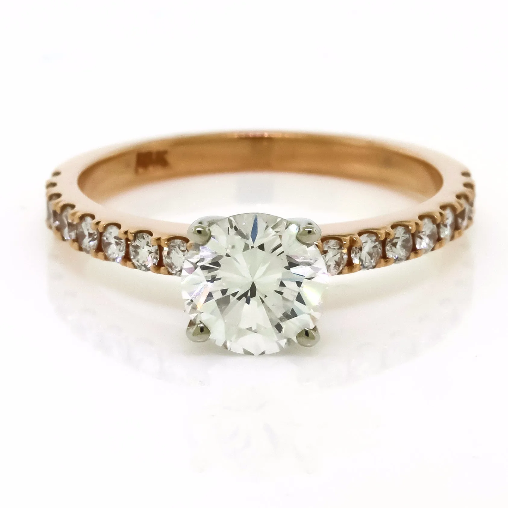 1.32 Cttw. Rose Gold Engagement Ring