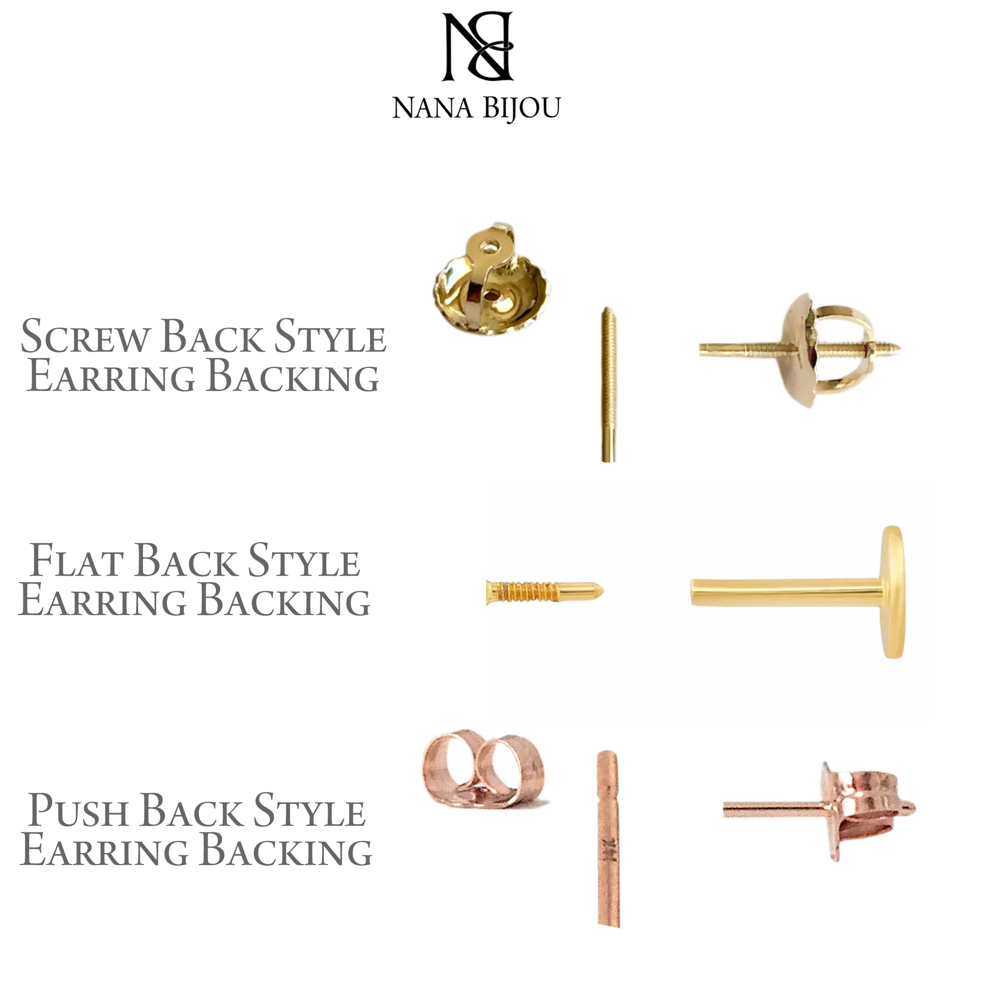 14K Gold Ball Quartet Cluster Stud Earrings