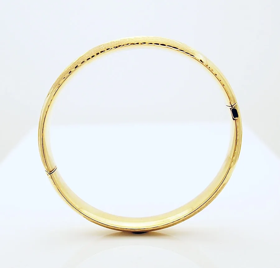 14k Yellow Gold Classic  Bangle Bracelet