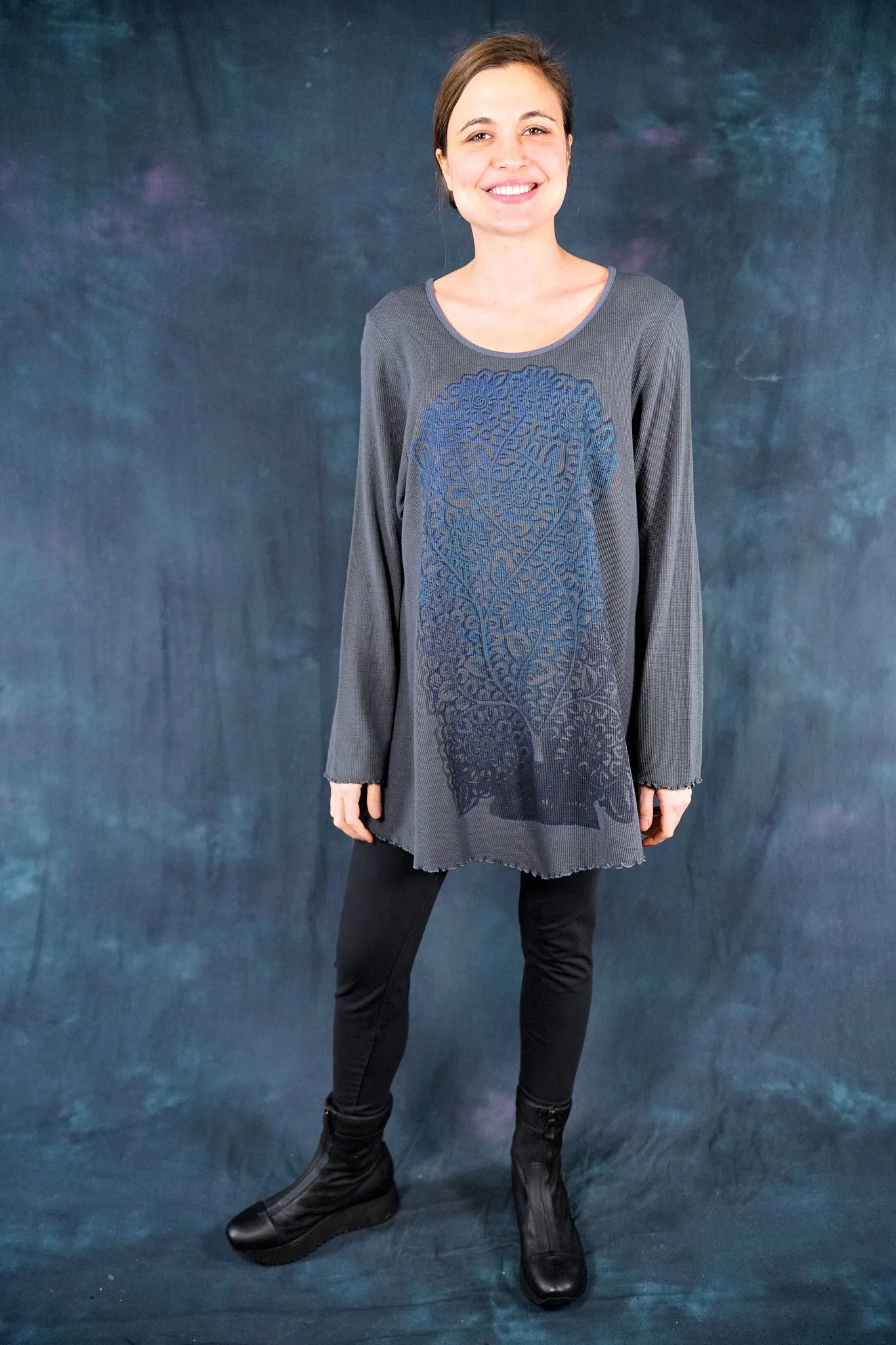 1561 Thermal Wedge Top-Sea Grey-P