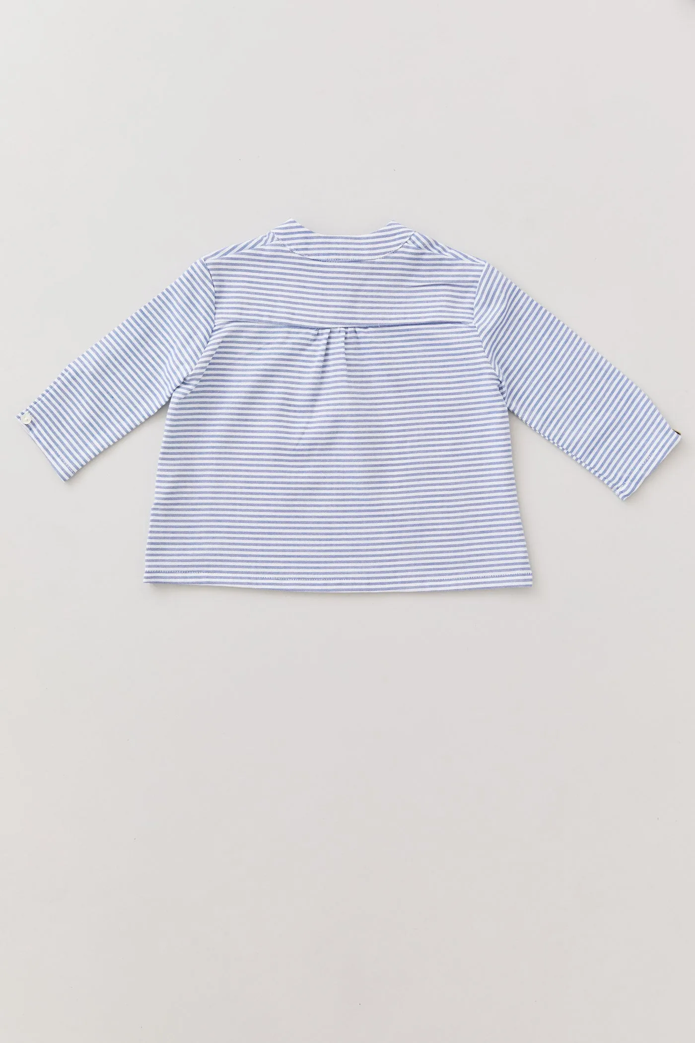 Apple Shirt - Light Blue - White Stripes