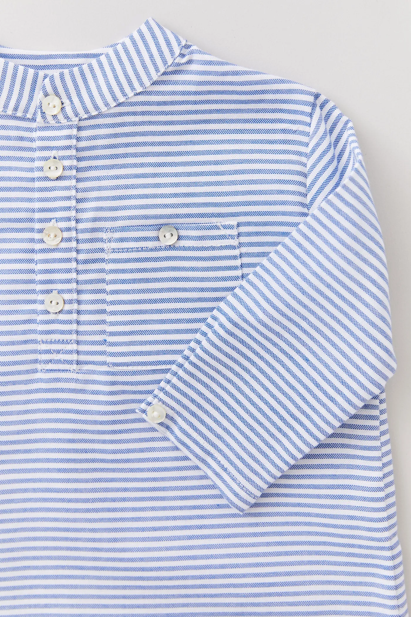 Apple Shirt - Light Blue - White Stripes