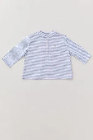 Apple Shirt - Light Blue - White Stripes