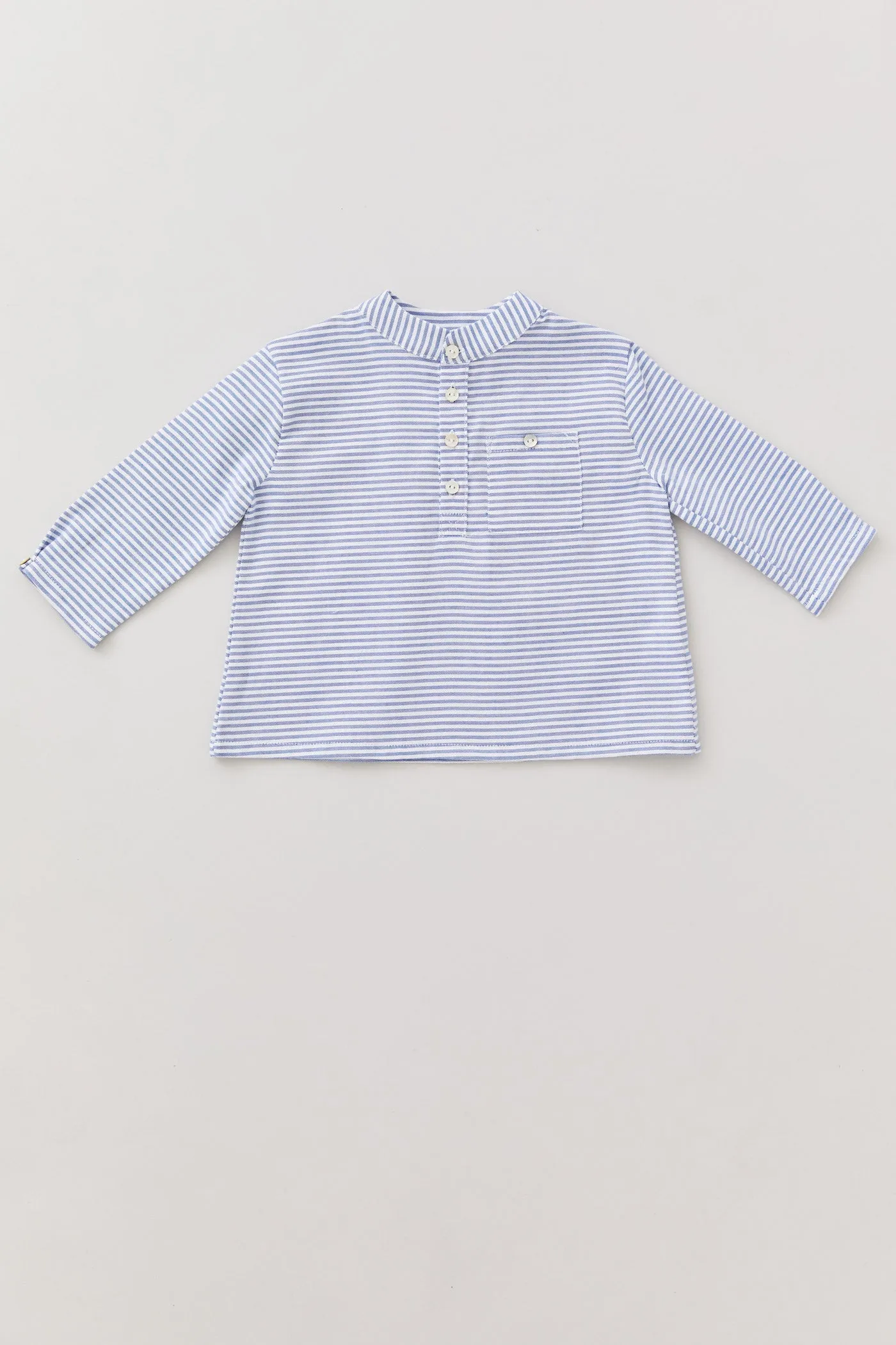Apple Shirt - Light Blue - White Stripes