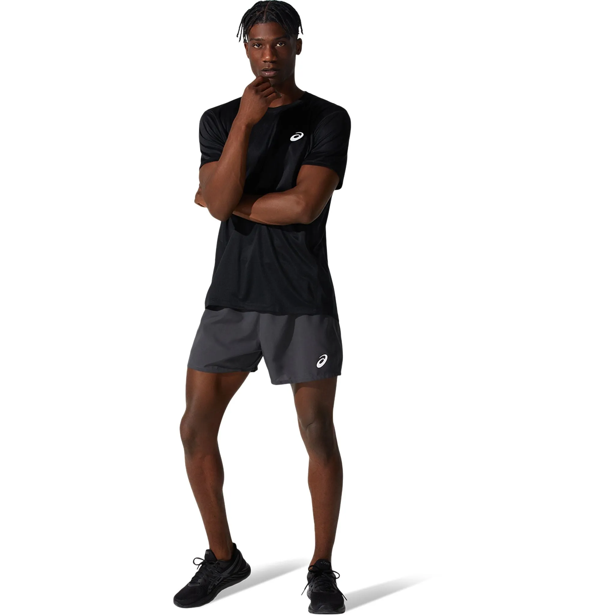 ASICS Silver Mens Short Sleeve Top
