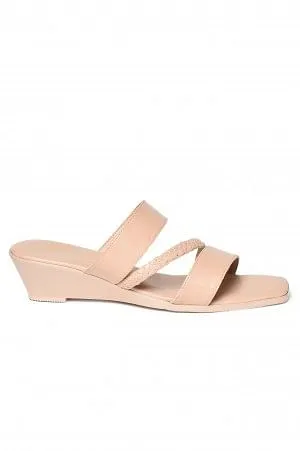 Aurelia Solid Blush Square Wedge
