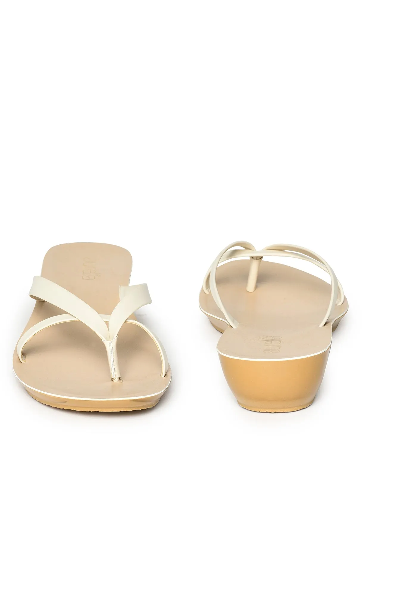 Aurelia Solid Ecru Almond Toe Wedge