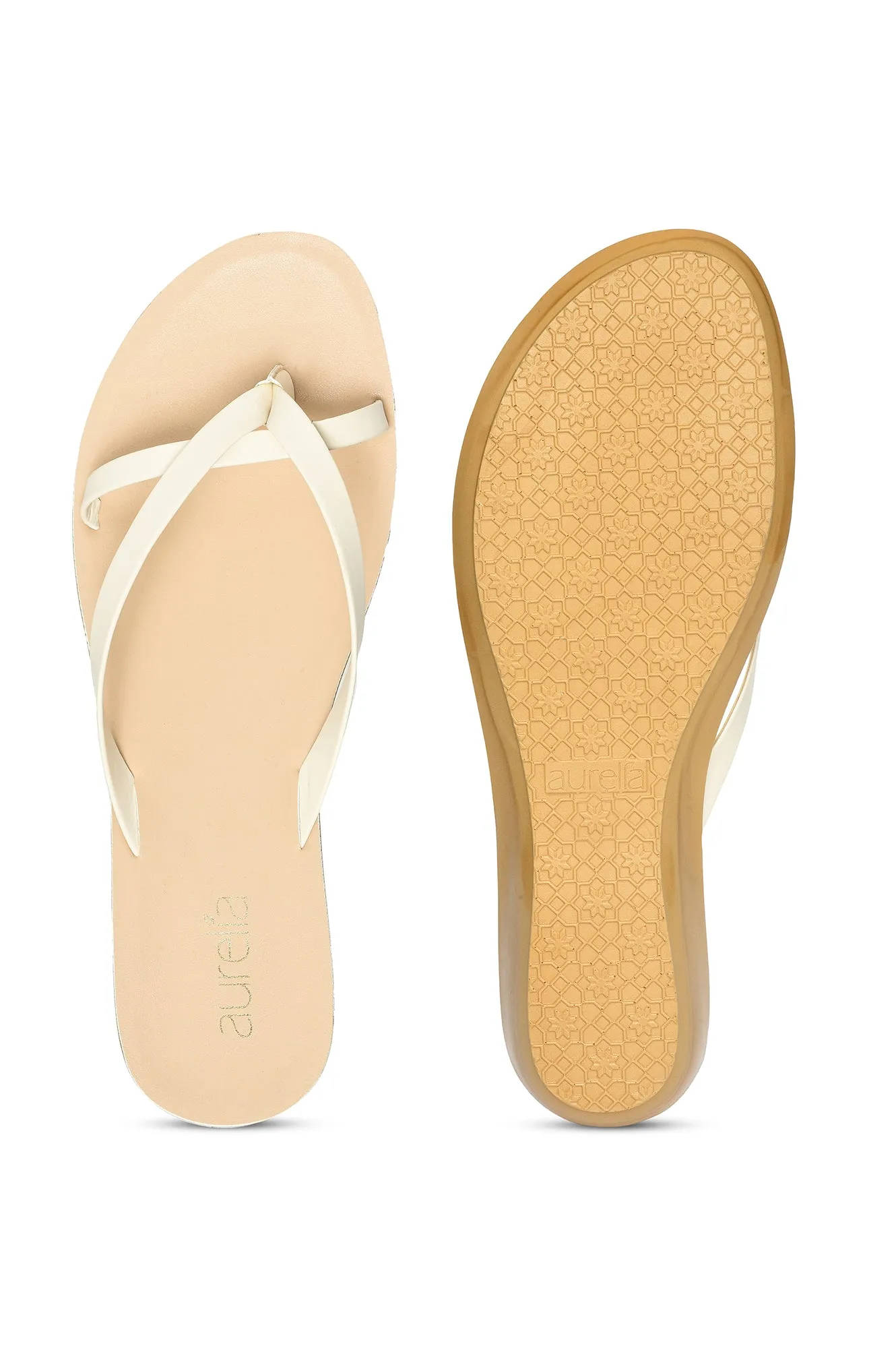 Aurelia Solid Ecru Almond Toe Wedge