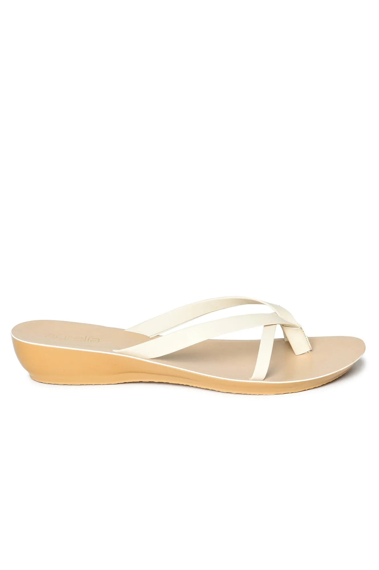 Aurelia Solid Ecru Almond Toe Wedge