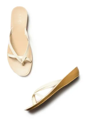 Aurelia Solid Ecru Almond Toe Wedge