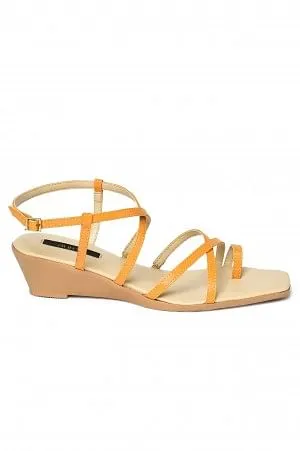Aurelia Solid Yellow Square Wedge