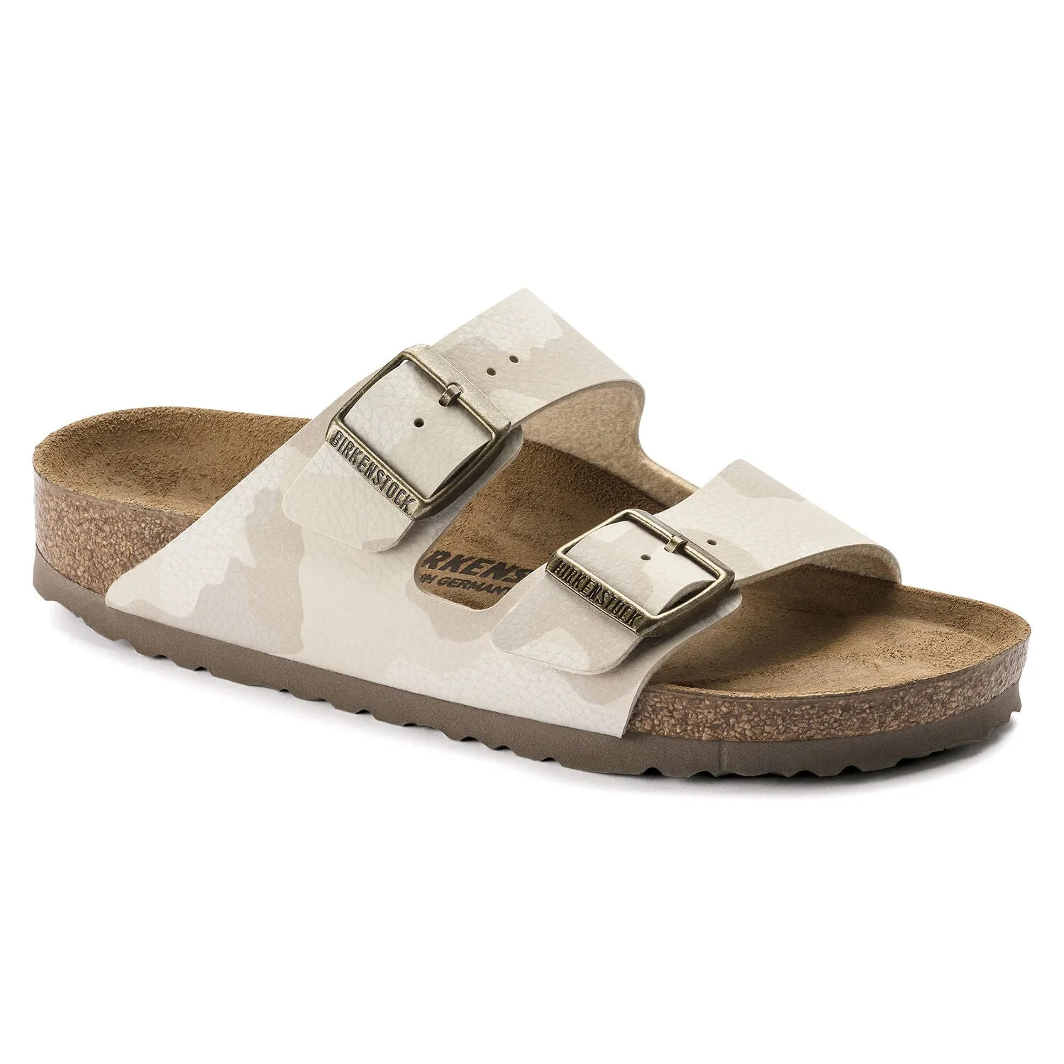 Birkenstock Arizona Birko-Flor in Graceful Berry & Desert Camo Available in Narrow Widths