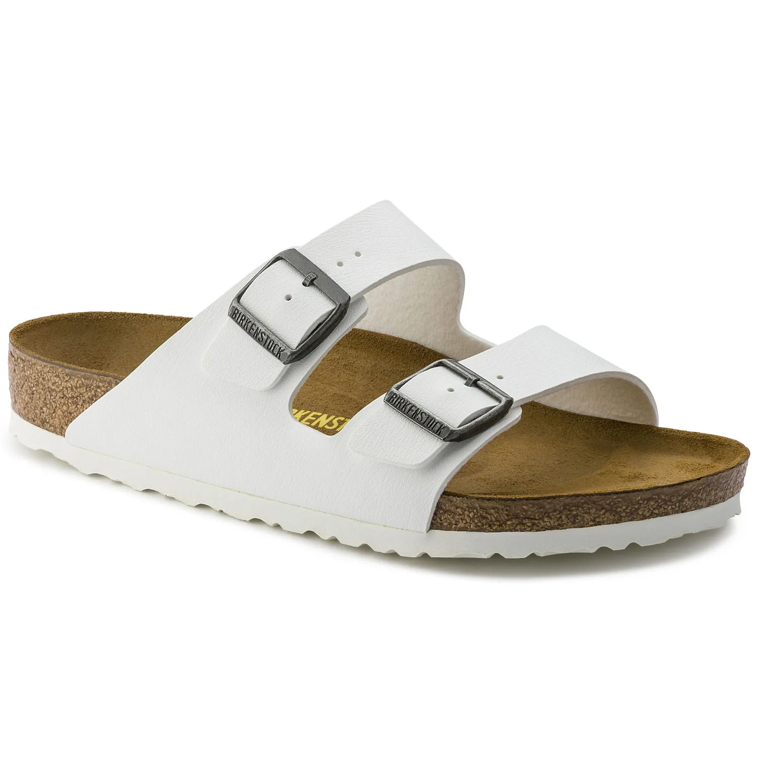 Birkenstock Arizona Birko-Flor in Surf Green, Eggshell & White