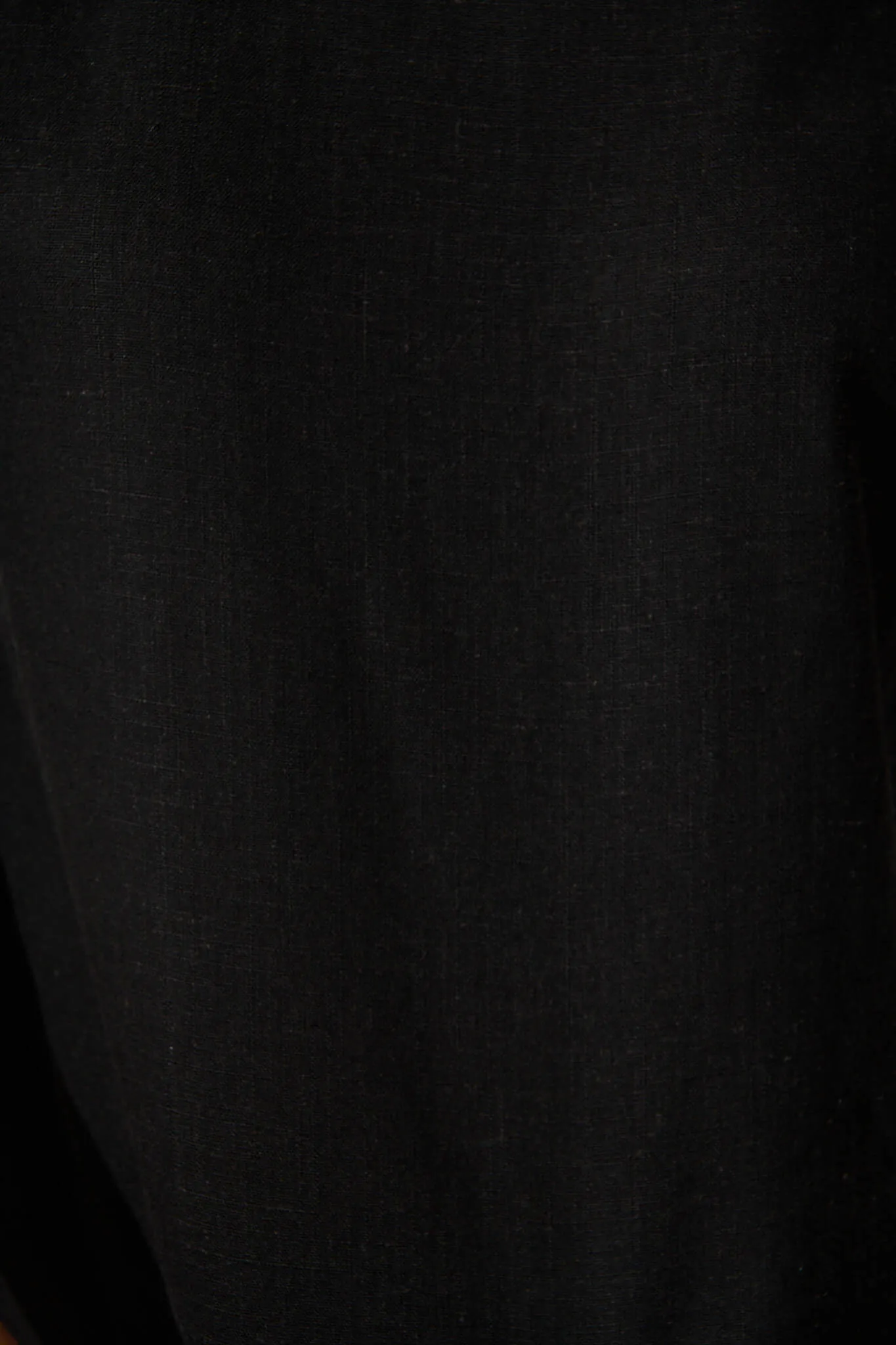 Black Cotton Linen Lanie Blouse