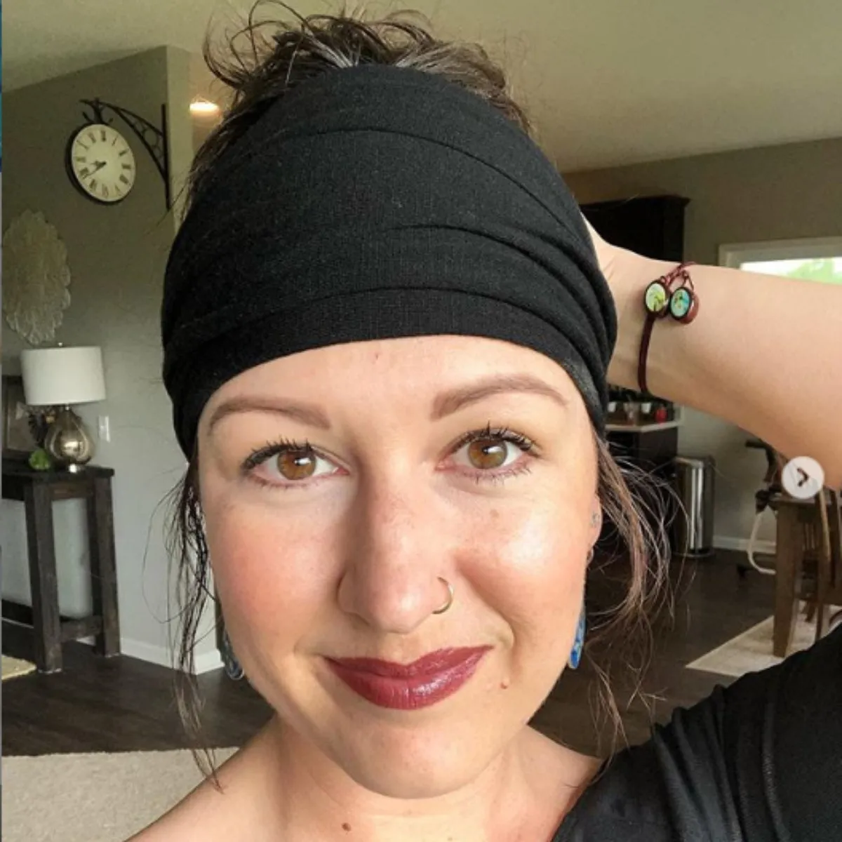 BLACK Jersey Head Scarf