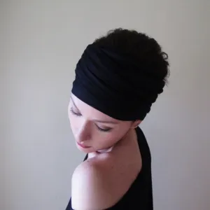 BLACK Jersey Head Scarf