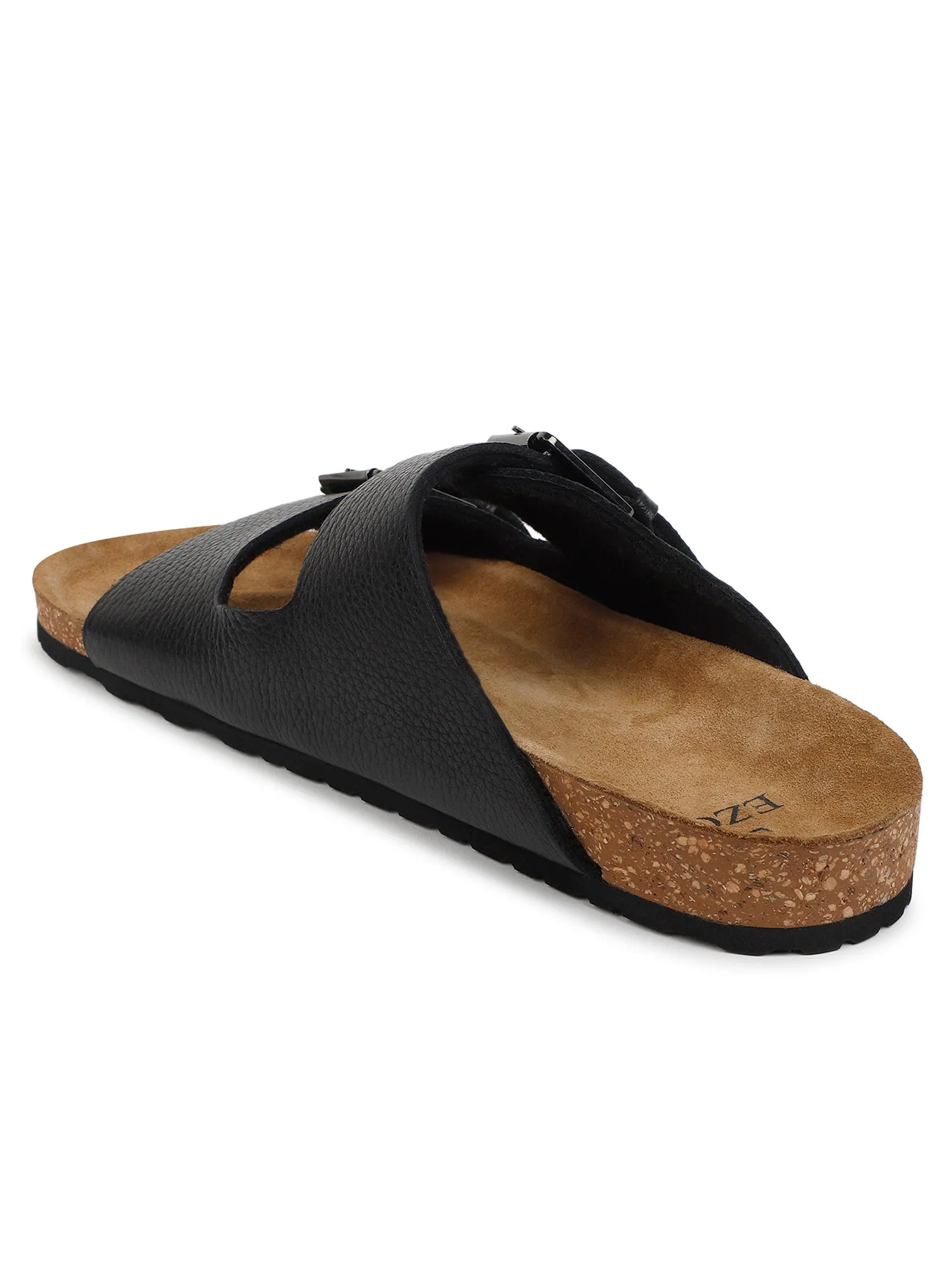 Black Leather sandal for men