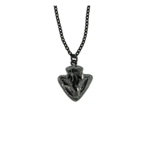 Blackened Silver Islander Arrowhead Pendant for Women