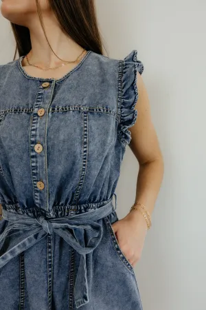 Bluebell Ruffle Denim Dress