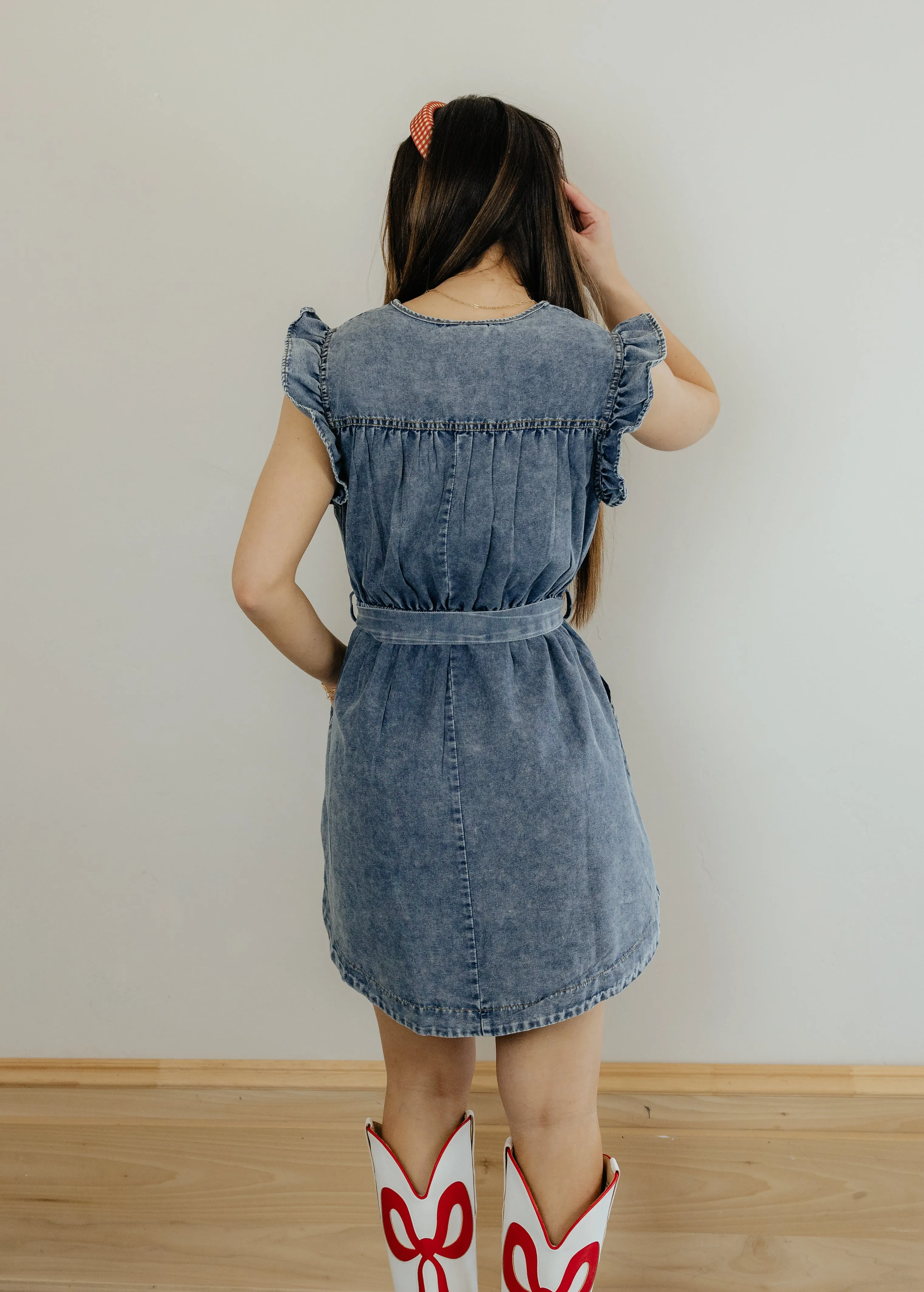Bluebell Ruffle Denim Dress