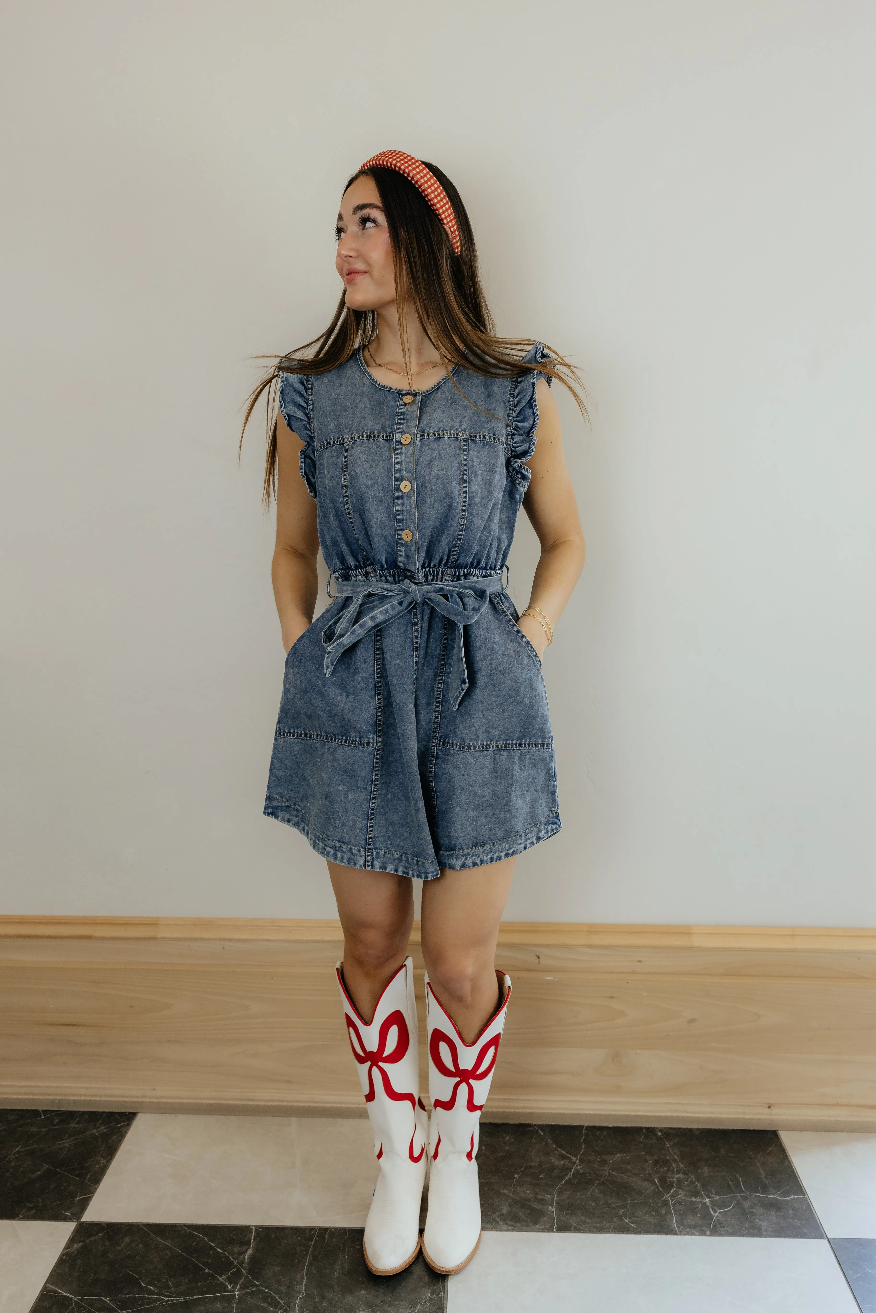 Bluebell Ruffle Denim Dress