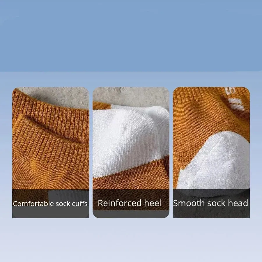 Breathable and Comfortable Letter Boat Socks