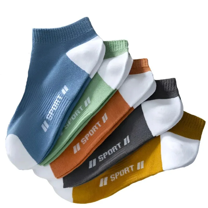 Breathable and Comfortable Letter Boat Socks