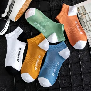 Breathable and Comfortable Letter Boat Socks