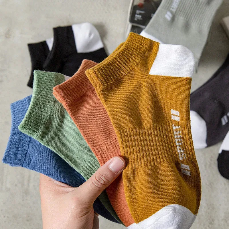 Breathable and Comfortable Letter Boat Socks