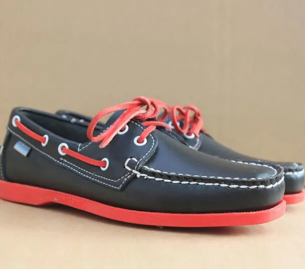 British Style Fashion Men Boat Shoes Spring Autumn Youth Lace Up Casual Comfortable Flat Men Shoes Round Toe Men Shoes