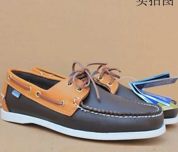 British Style Fashion Men Boat Shoes Spring Autumn Youth Lace Up Casual Comfortable Flat Men Shoes Round Toe Men Shoes