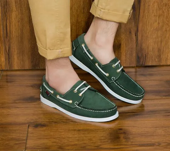 British Style Fashion Men Boat Shoes Spring Autumn Youth Lace Up Casual Comfortable Flat Men Shoes Round Toe Men Shoes