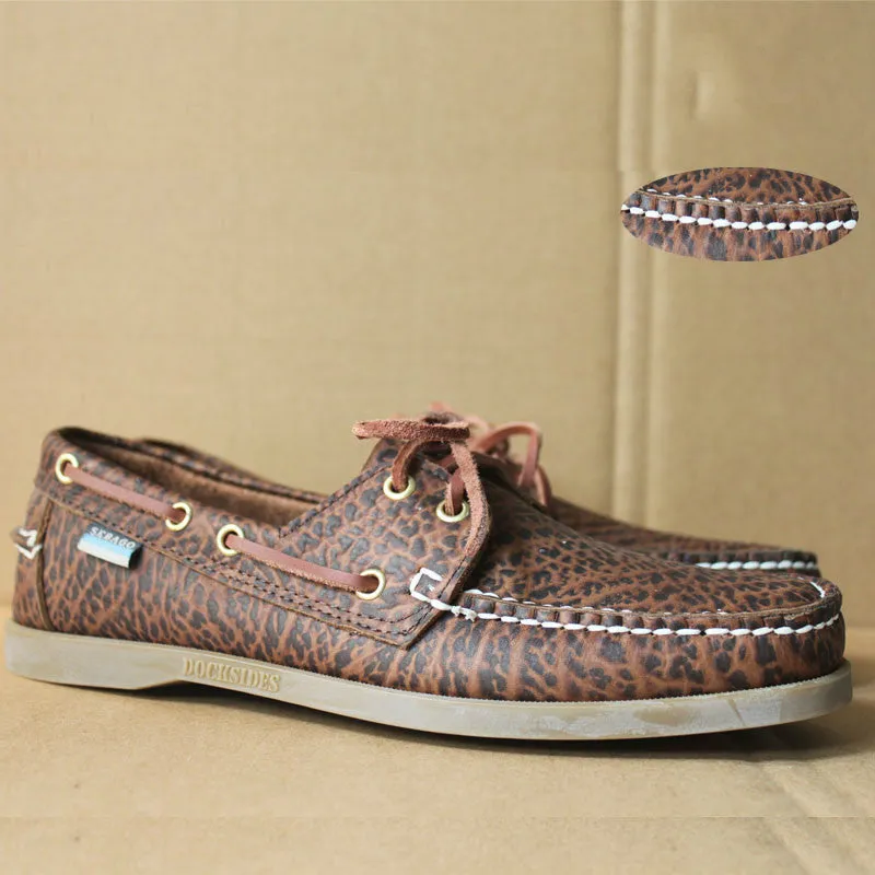British Style Fashion Men Boat Shoes Spring Autumn Youth Lace Up Casual Comfortable Flat Men Shoes Round Toe Men Shoes