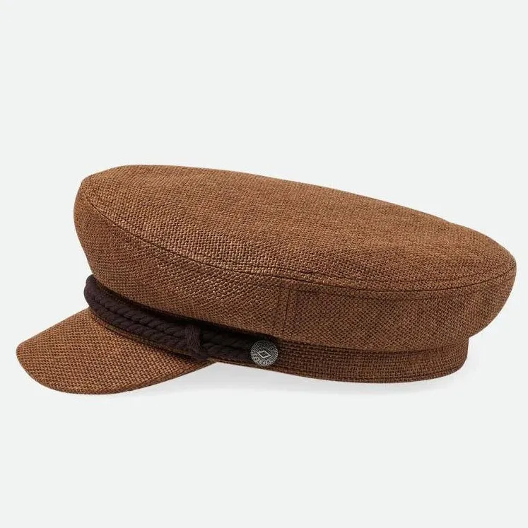 Brixton - Fiddler Lightweight Fisherman Cap - Sixpence/Flat Cap - Desert Palm Straw