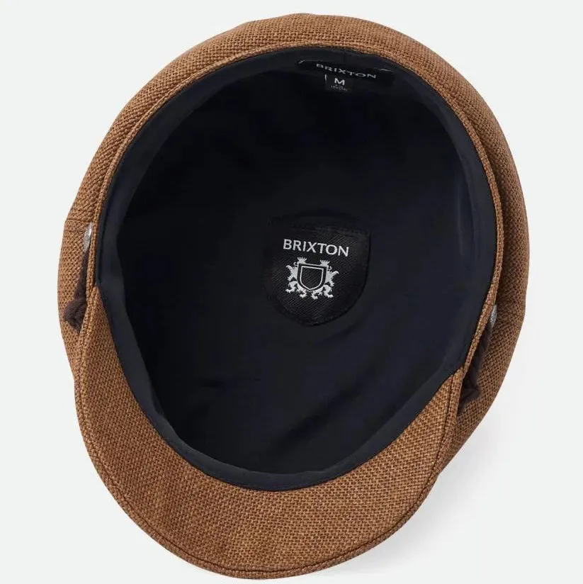 Brixton - Fiddler Lightweight Fisherman Cap - Sixpence/Flat Cap - Desert Palm Straw