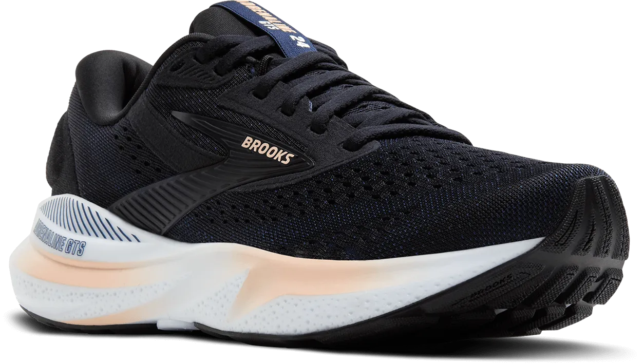 Brooks Adrenaline GTS 24 (Womens) - Black/Peach/Peacoat