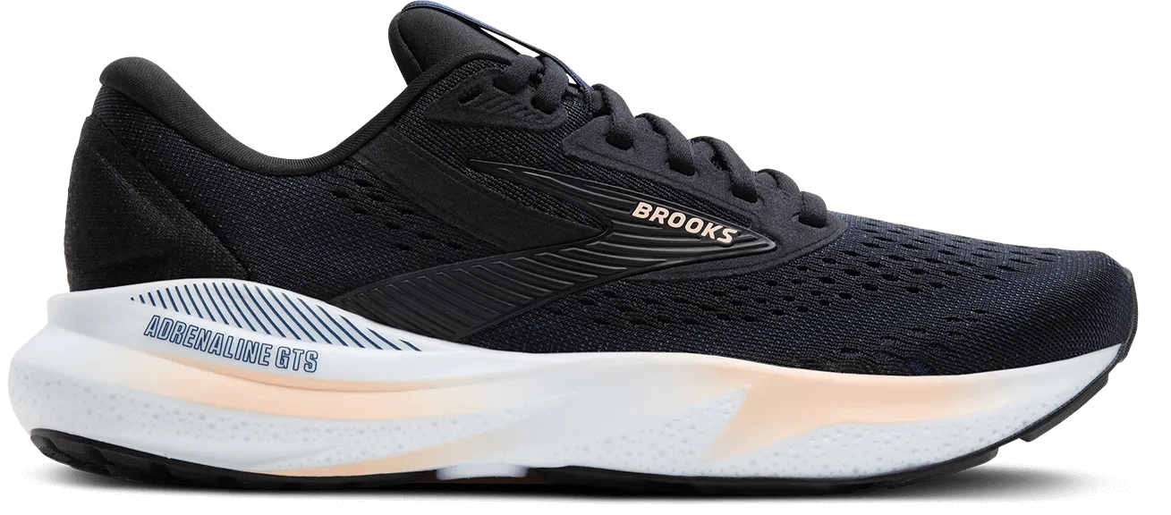 Brooks Adrenaline GTS 24 (Womens) - Black/Peach/Peacoat