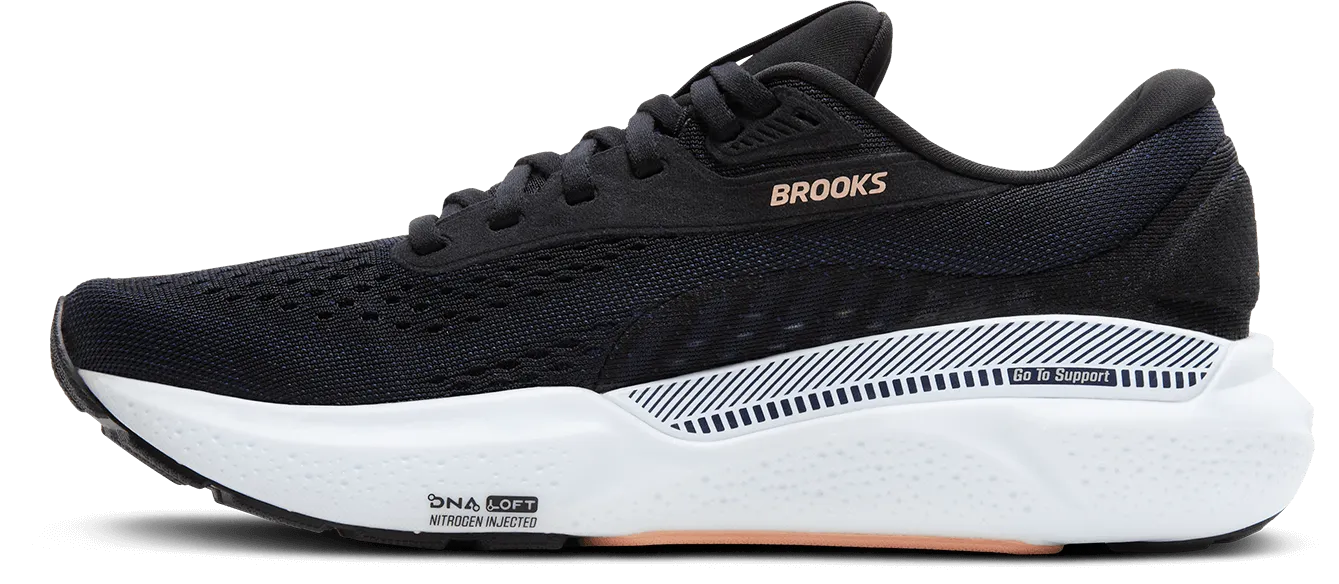 Brooks Adrenaline GTS 24 (Womens) - Black/Peach/Peacoat