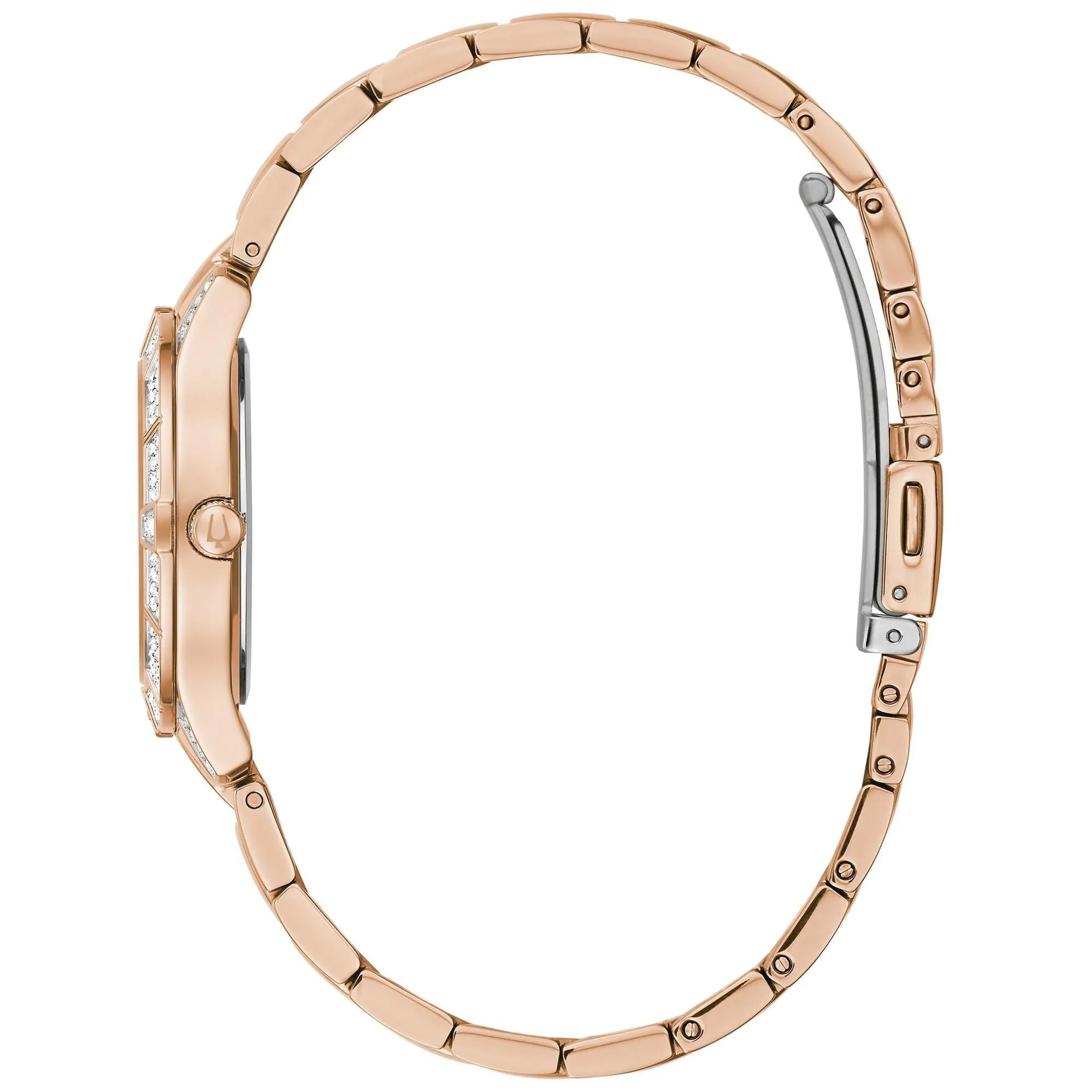 Bulova Ladies' Phantom Crystal Rose Gold-Tone Bracelet Watch 98L284