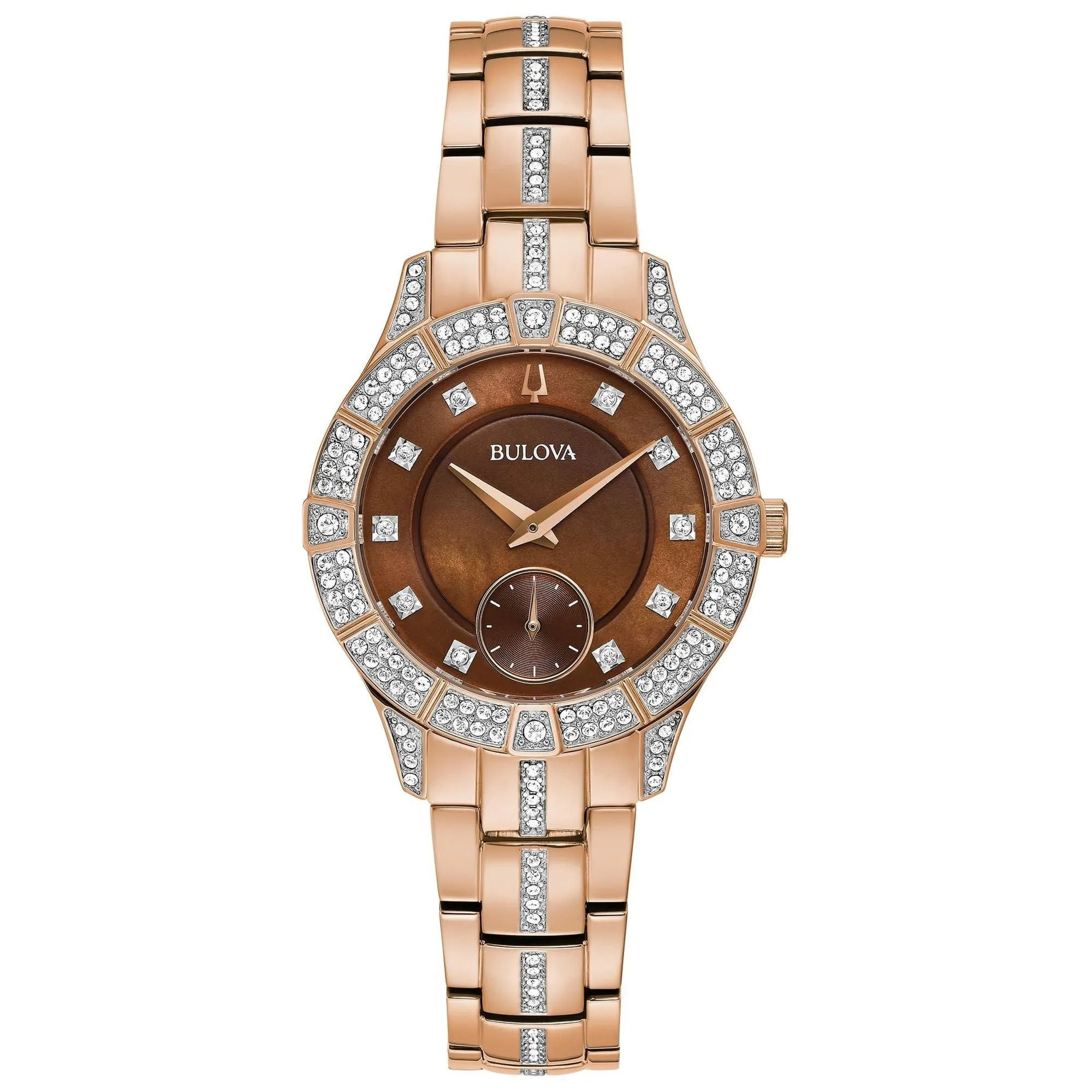 Bulova Ladies' Phantom Crystal Rose Gold-Tone Bracelet Watch 98L284