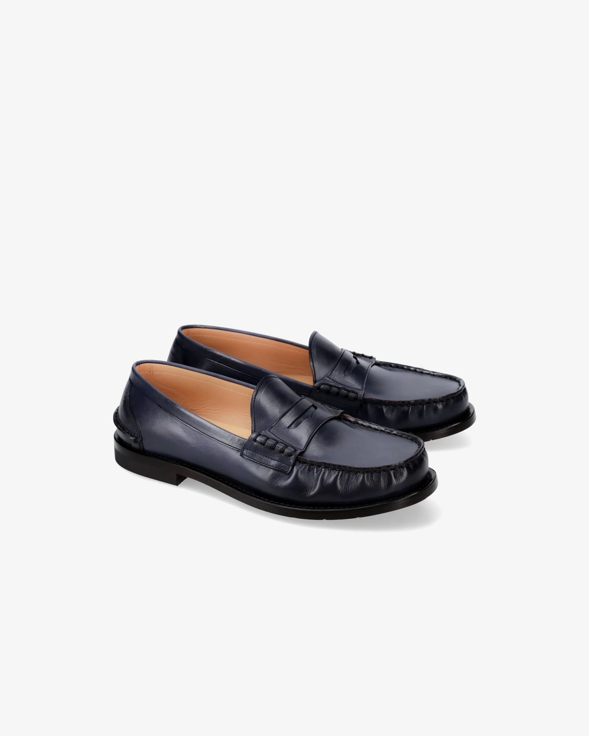 Calfskin Leather Loafer with Leather Sole