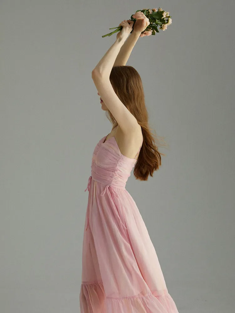 Celestial Rose Chiffon Dress