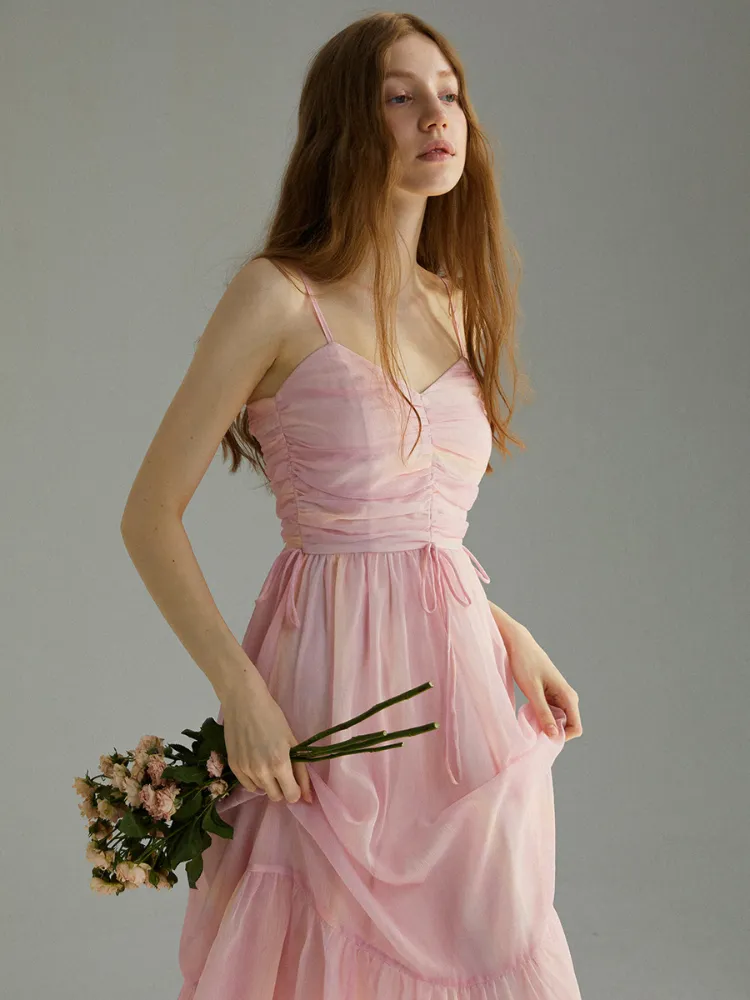 Celestial Rose Chiffon Dress