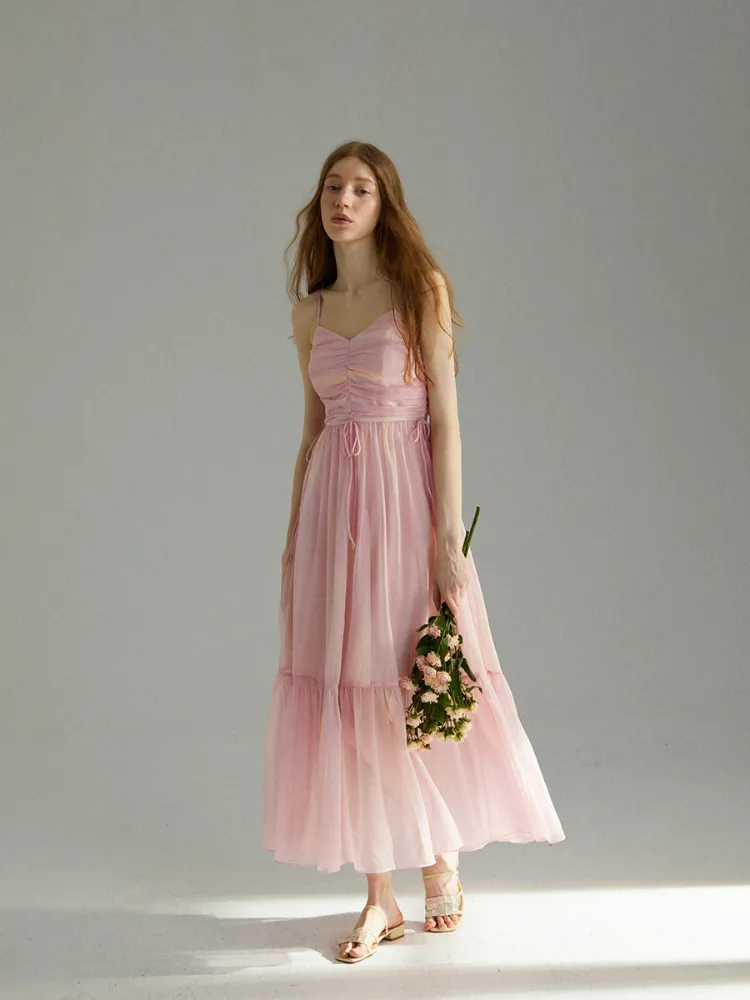 Celestial Rose Chiffon Dress