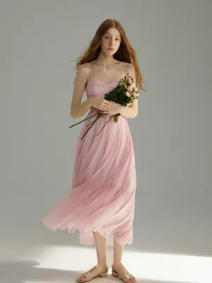Celestial Rose Chiffon Dress