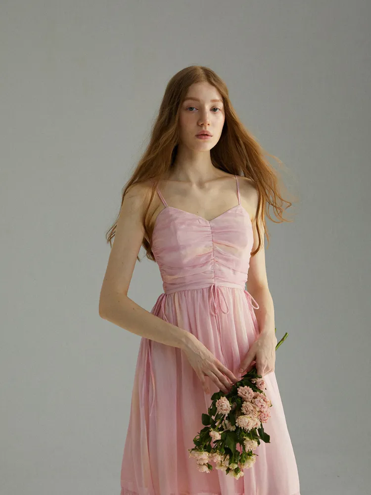 Celestial Rose Chiffon Dress